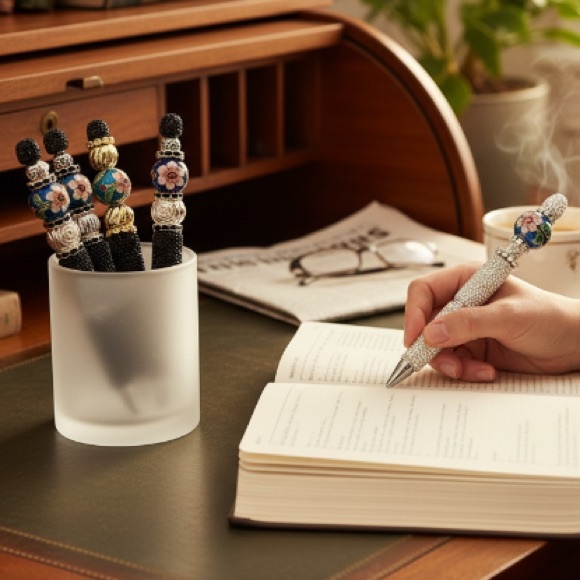 MADE BY ME 🖊️ BOUGIE Elegant Pens (Glass and/or Cloisonne') - Picture 5 of 13